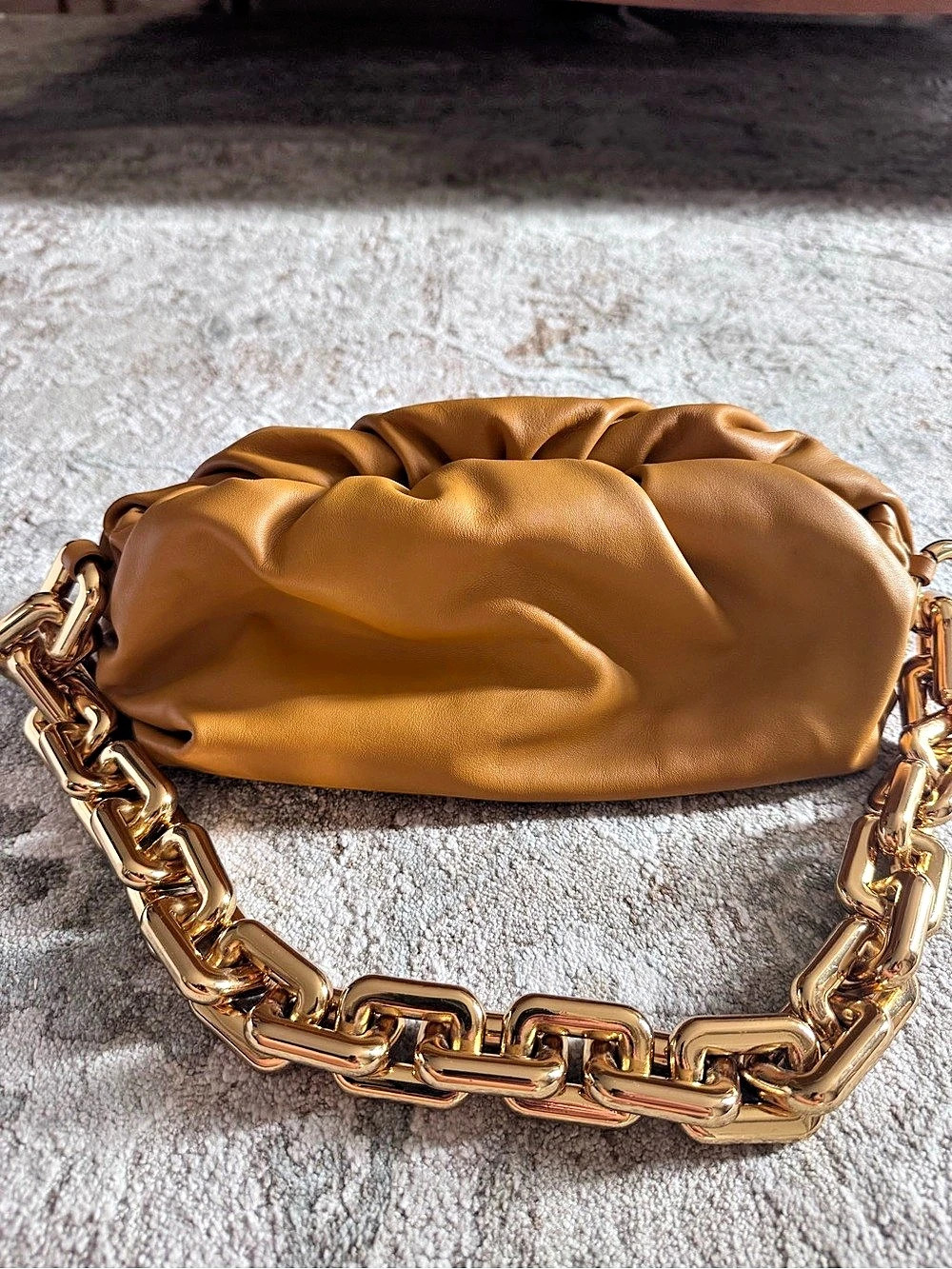 Bottega Veneta The Chain Pouch Shoulder Bag in Brown